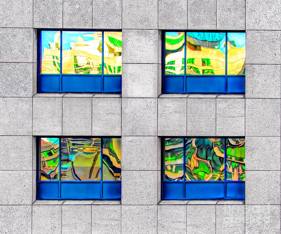 Four Reflective Abstracts Photograph by Frances Ann Hattier