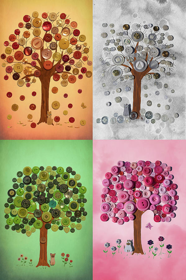 Four Seasons Collage Photograph by Lorraine Baum