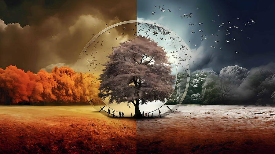 Nature Digital Art - Four Seasons Fast-Forward by John Bloom