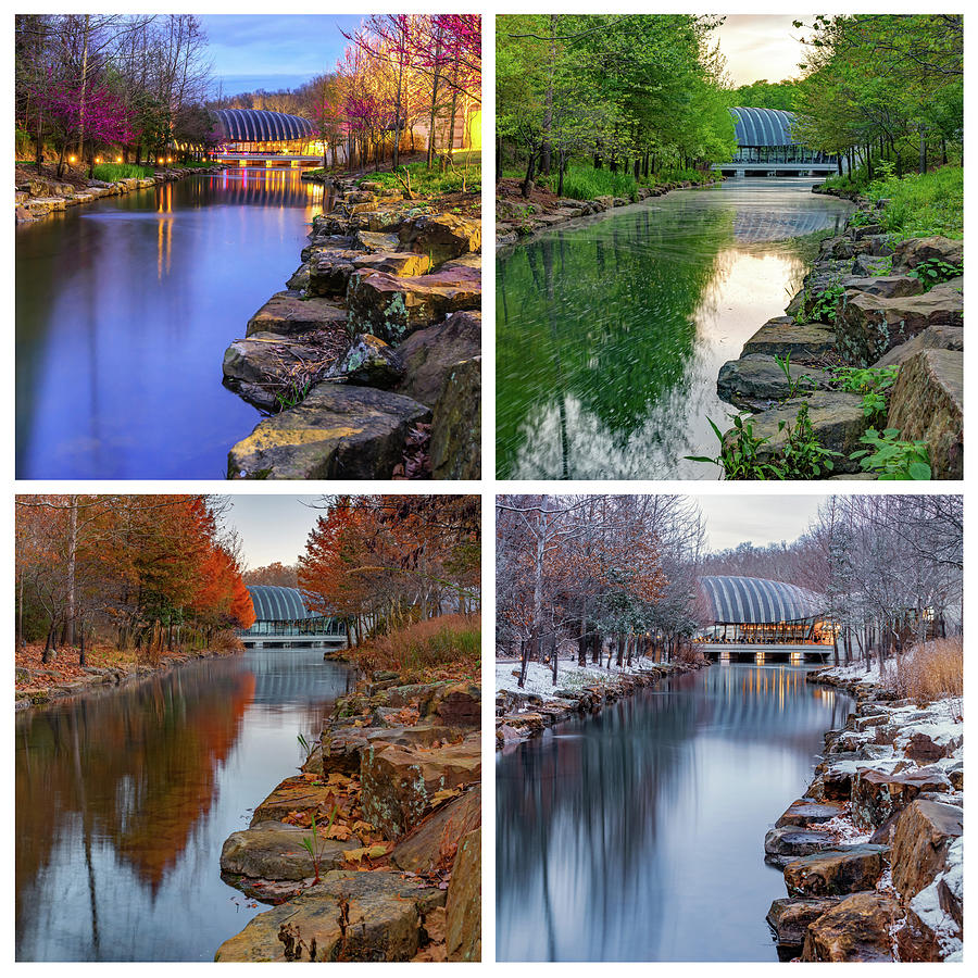 Four Seasons Of Crystal Bridges - Northwest Arkansas Photograph