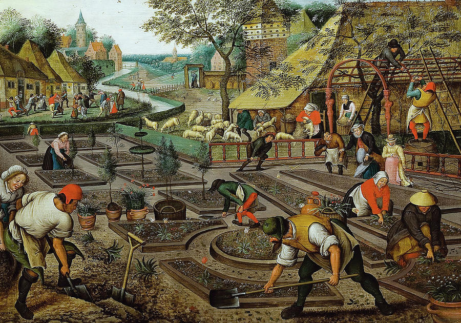 Four Seasons Spring Painting by Pieter Brueghel the Younger