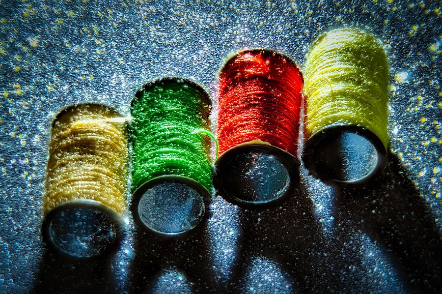 Four Spools of Thread Photograph by Stuart Litoff