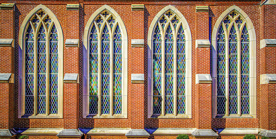 Four Stained Glass Windows Photograph by Darryl Brooks