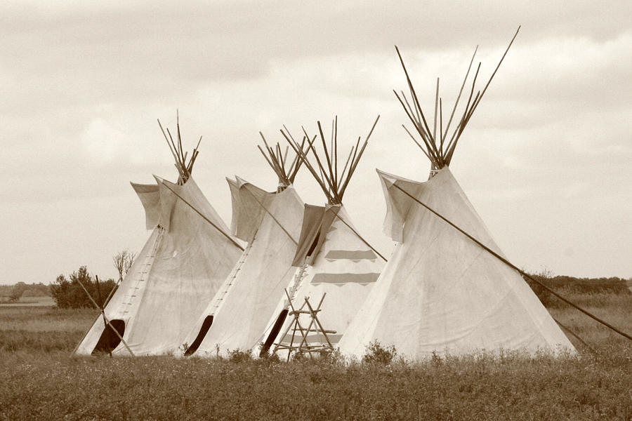 Four teepees Photograph by Yails