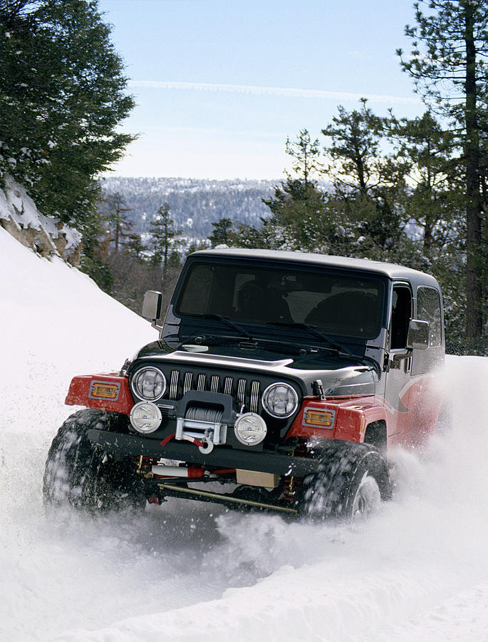 Four wheelin in the snow (35mm slide) Photograph by Byllwill