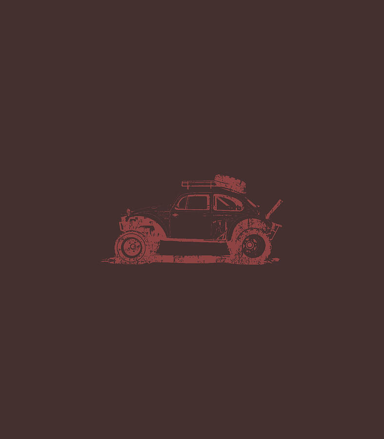 Four Wheeling Tees Cool Baja Bug Sketch Digital Art by Marlon Megyn ...