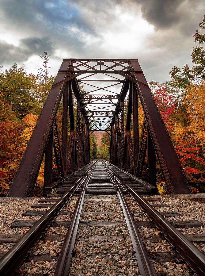 Fourth Iron Bridge In Fall Foliage Photograph by Dan Sproul