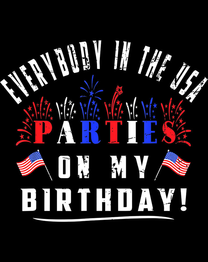 Fourth of July Birthday Party Meme American Flag USA Vintage Digital ...