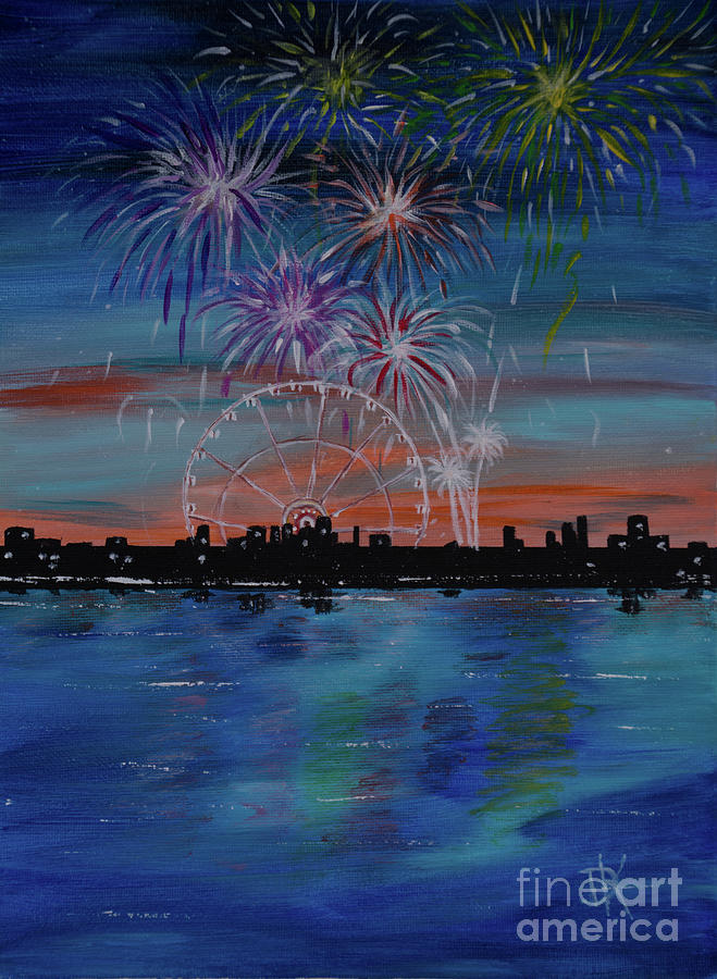 Summer Painting - Fourth of July  by Deborah Klubertanz