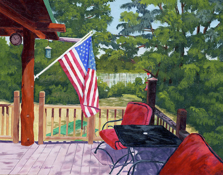 Holiday Painting - Fourth of July by Lynne Reichhart