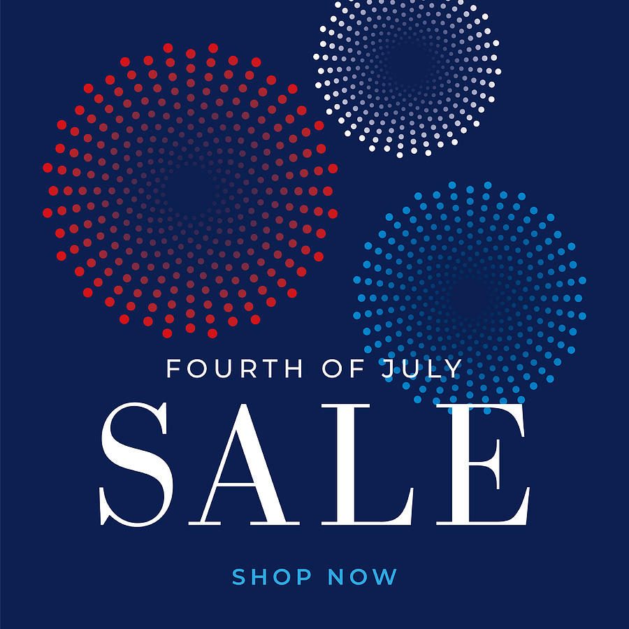 Fourth of July sale design for advertising, banners, leaflets and flyers - Illustration Drawing by Discan