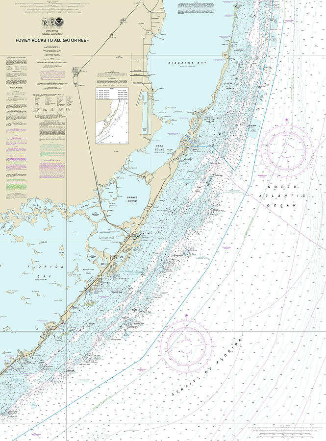 Fowey Rocks To Alligator Reef Nautical Chart 11462 No Borders Digital 