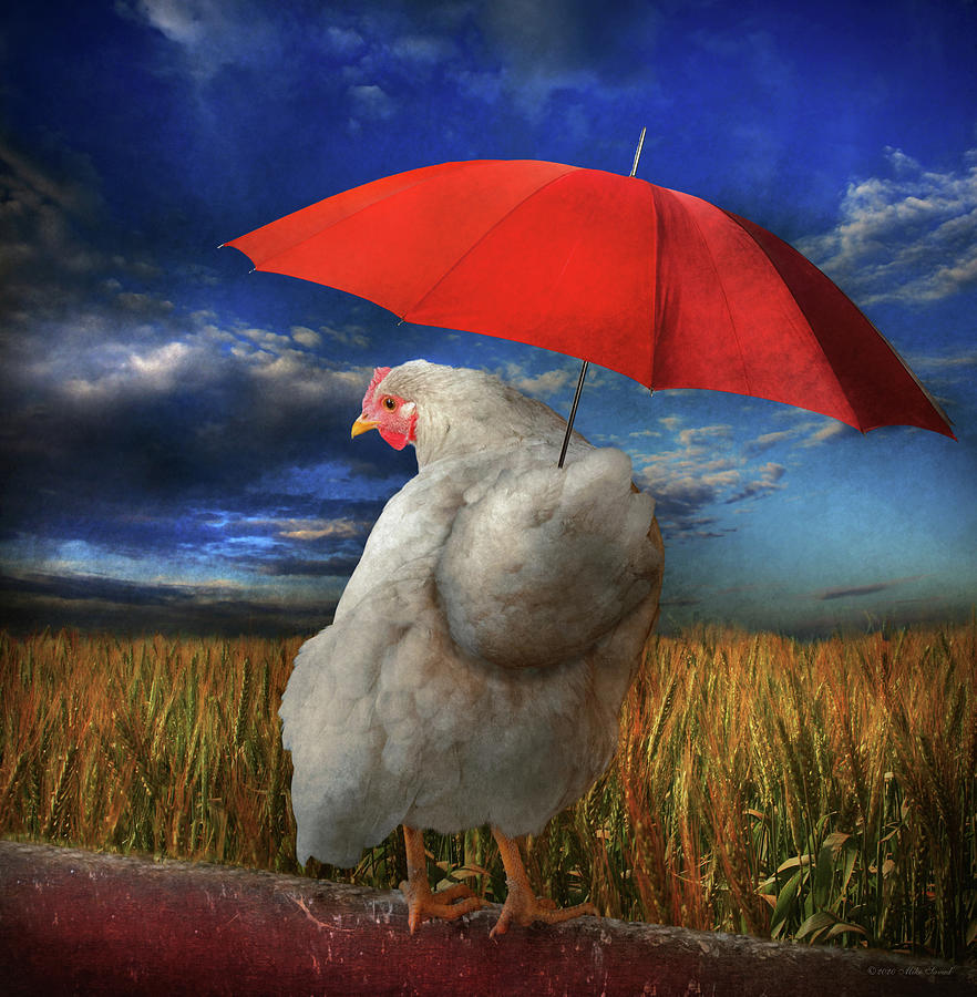 Fowl Weather - Predicting Rain Digital Art by Mike Savad
