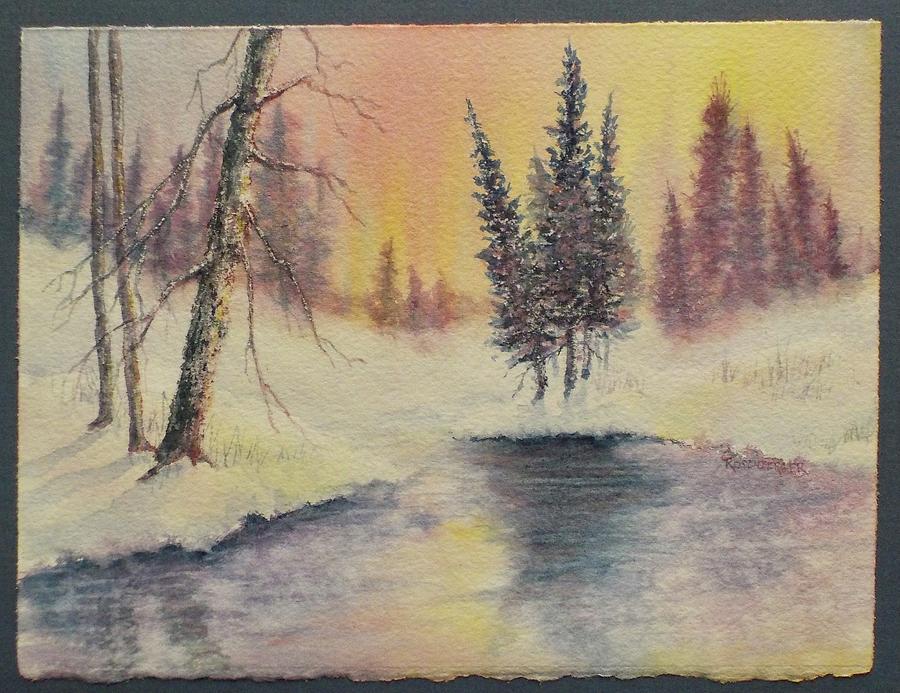 Fox Creek at Sunset Painting by Carolyn Rosenberger