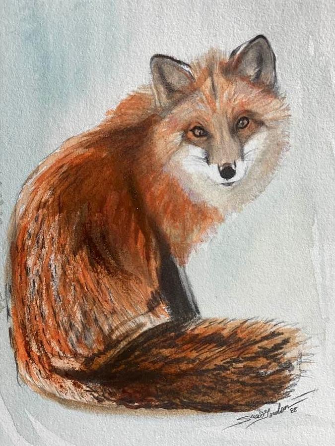Fox Painting - Fox Eyes  by Susie Gordon