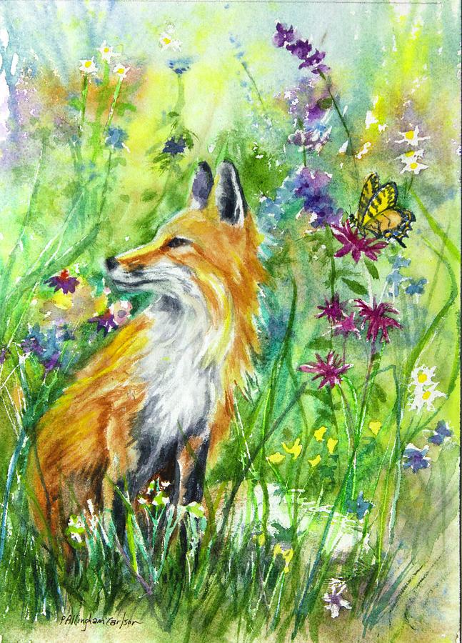 Fox in the Meadow I Painting by Patricia Allingham Carlson - Fine Art ...