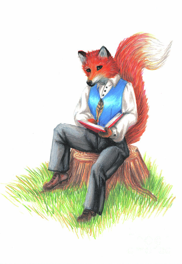 Fox Journal Drawing by Scarlett Royal - Fine Art America