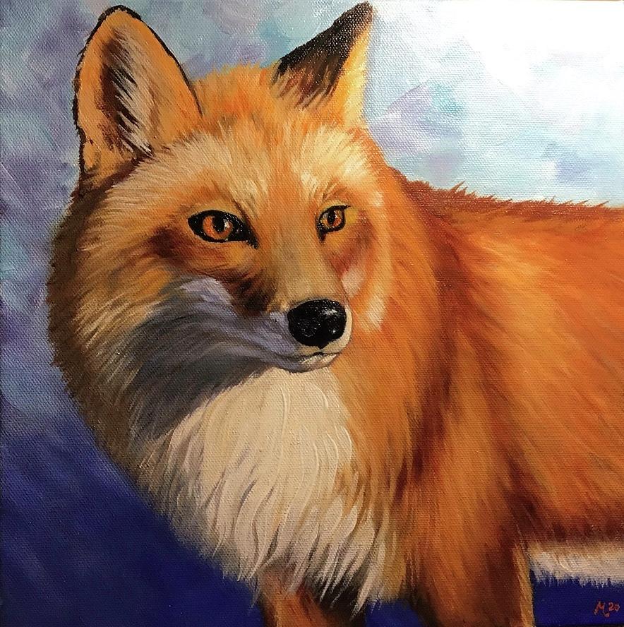 Fox Painting by Michelle Cornelius