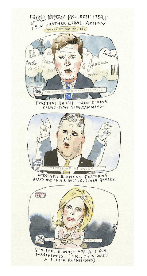 Fox News Protects Itself Painting by Barry Blitt