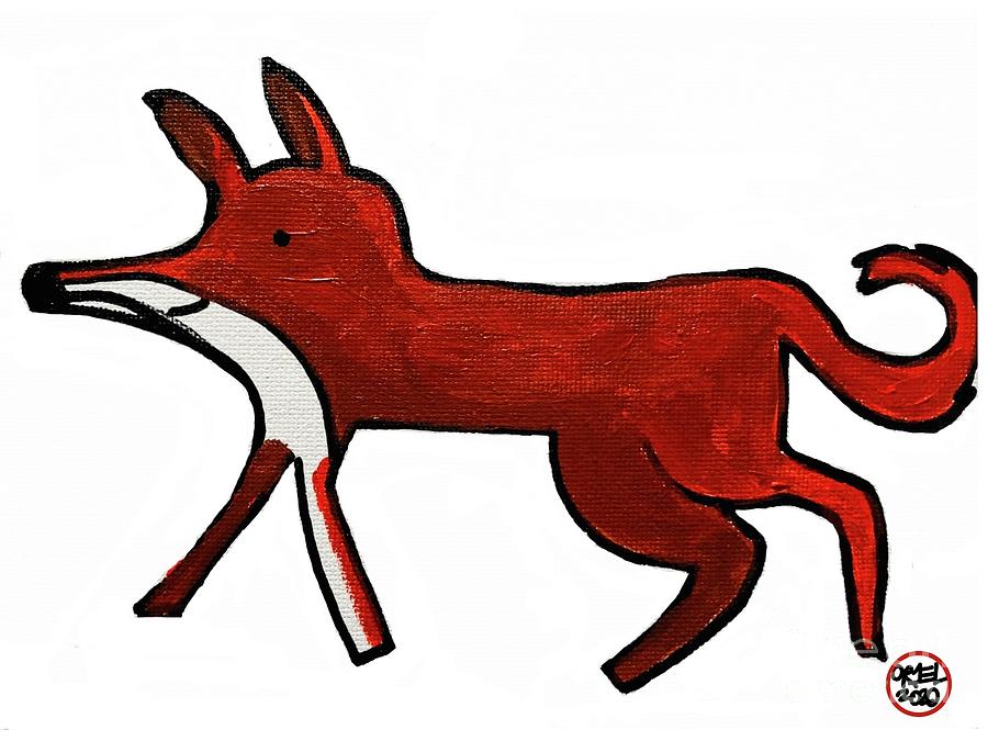 Fox Painting by Oriel Ceballos