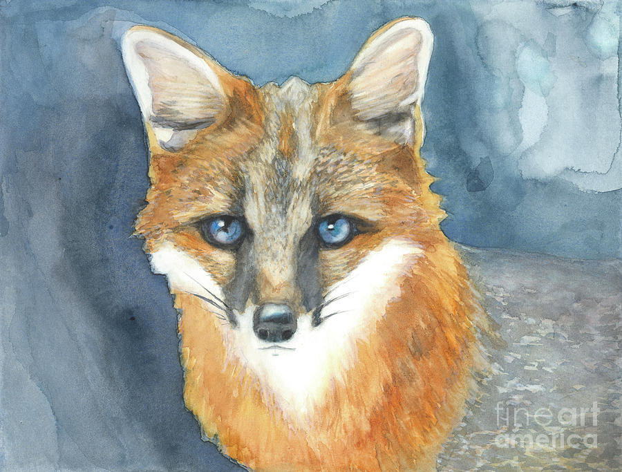 Fox Painting by Pamela Schwartz
