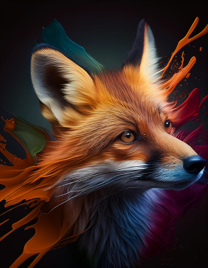 Fox Portrait S1 Digital Art by Jennifer Hotai