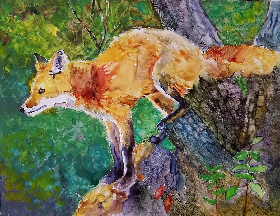 Fox Painting by Sue Darius