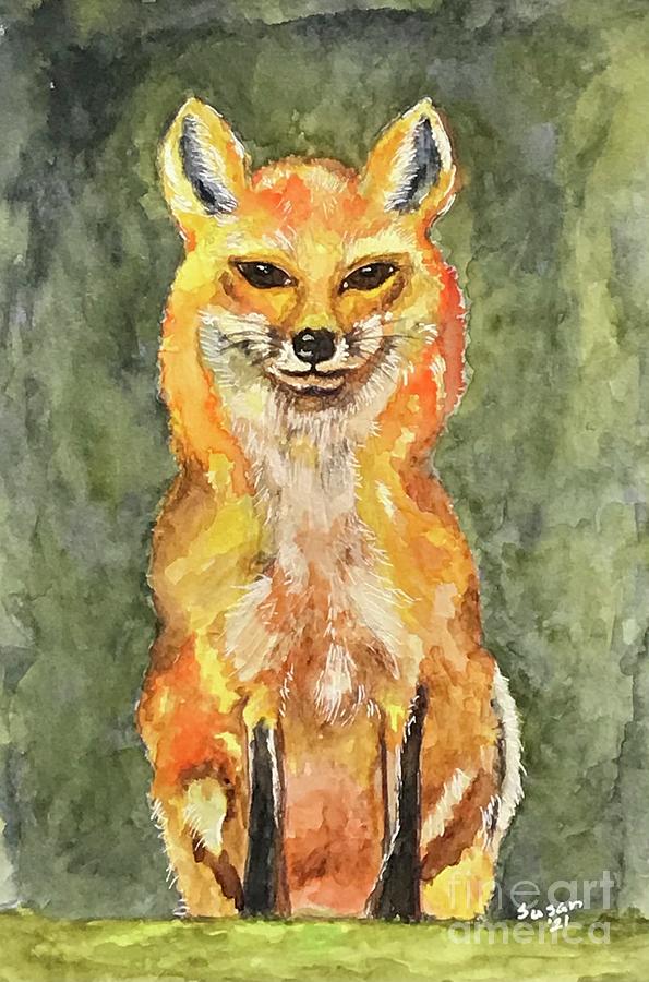 Fox Painting by Susan Cliett