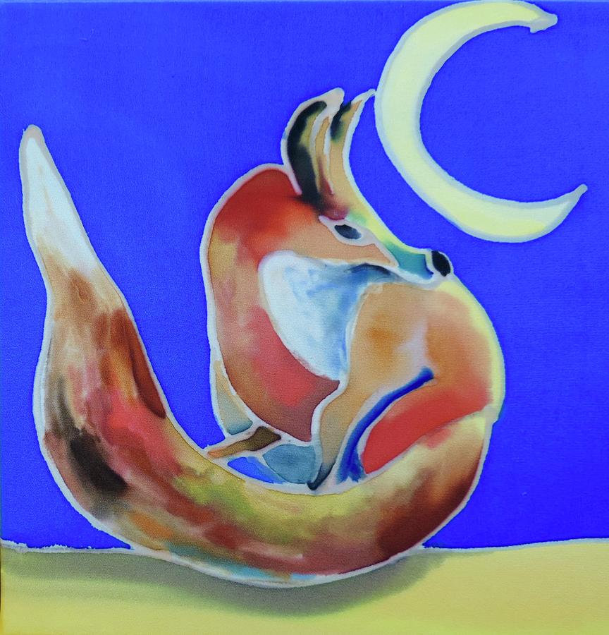 Fox Tail Painting by Mary Gorman