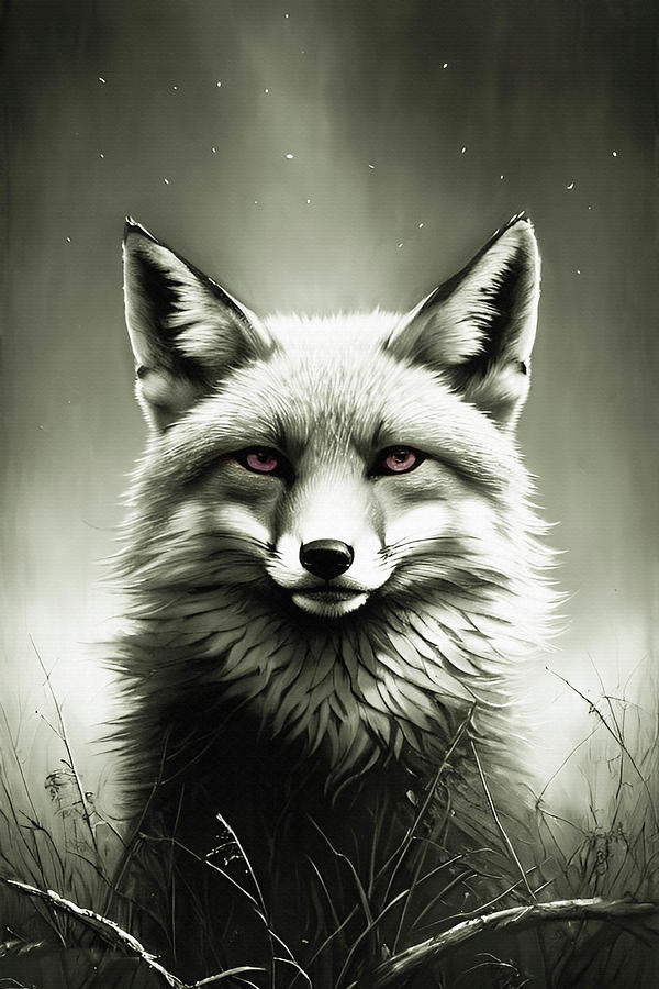 Fox Under The Stars Digital Art by David Dehner