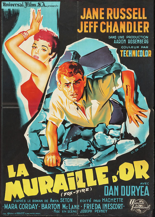 Foxfire, 1955 - art by Constanin Belinsky  Mixed Media by Movie World Posters