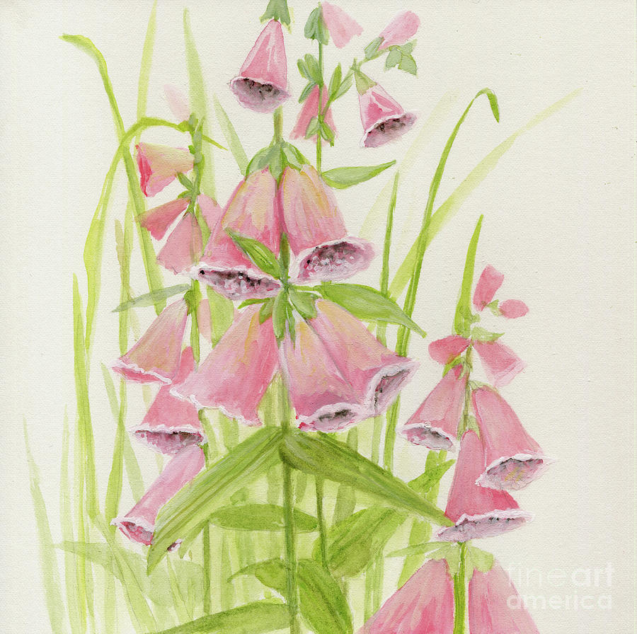 Foxglove from the Past Painting by Laurie Rohner
