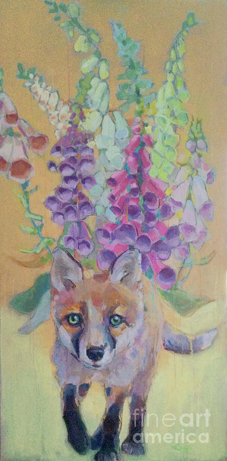 Fox Painting - Foxglove by Kimberly Santini