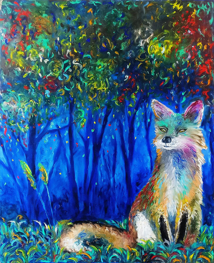 Foxie Painting by Hafsa Idrees