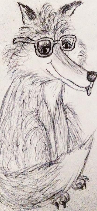 Foxy, Foxy Drawing by Christy Saunders Church