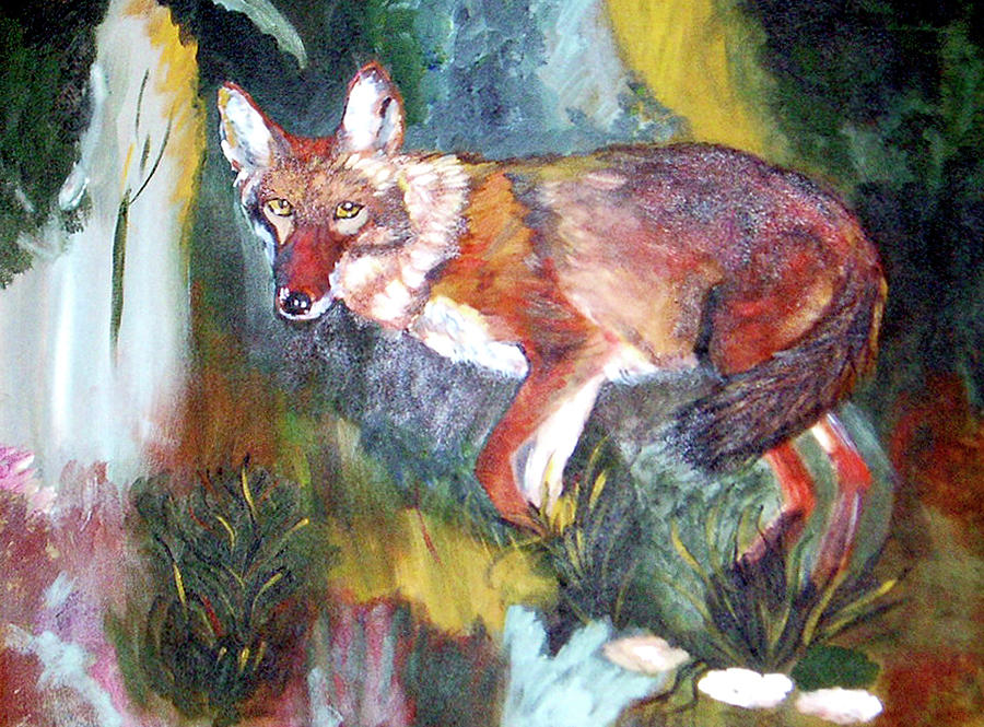 Foxy Painting by Genevieve Holland