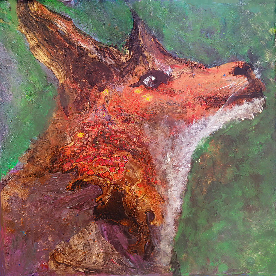 Foxy Painting by Sylvia Brallier
