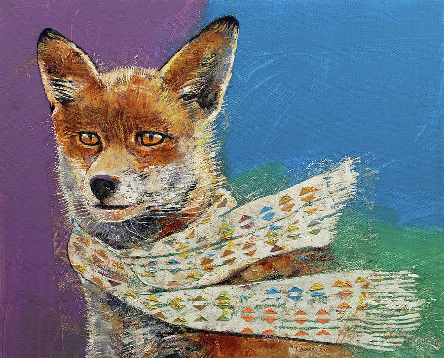 Fox Painting - Foxy Vibes by Michael Creese