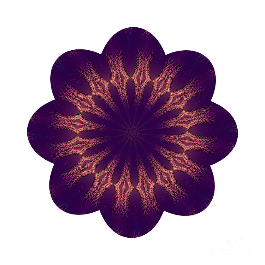 Fractal Flowers Mandala Series 2 Digital Art by Rose Santuci-Sofranko