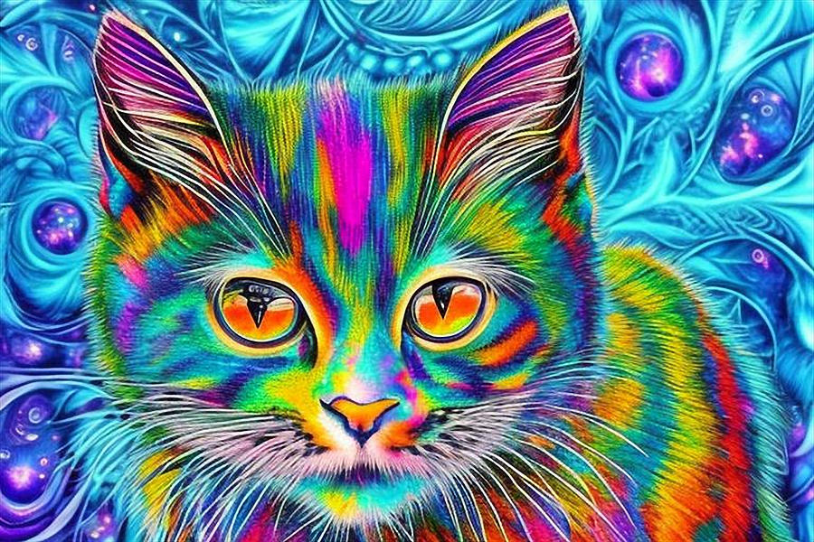 Fractal kitten 5 Digital Art by Nolly - - Fine Art America