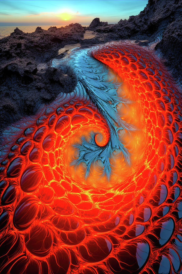 Fractal Lava Spiral Fantasy Volcano Landscape 02 Digital Art by Matthias Hauser Fractal Lava Spiral Fantasy Volcano Landscape 02 Digital Art by Matthias Hauser