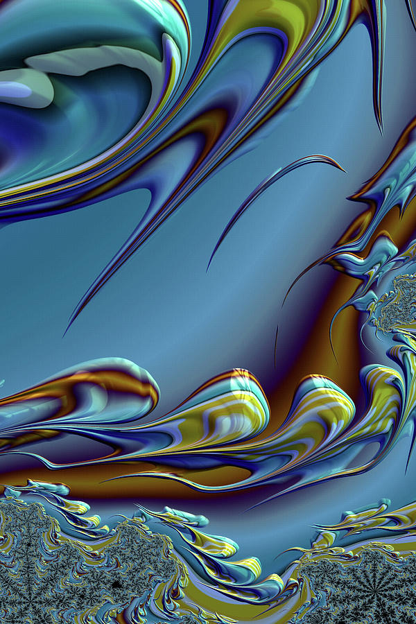 Fractal Sea Creatures Abstract  Digital Art by Shelli Fitzpatrick