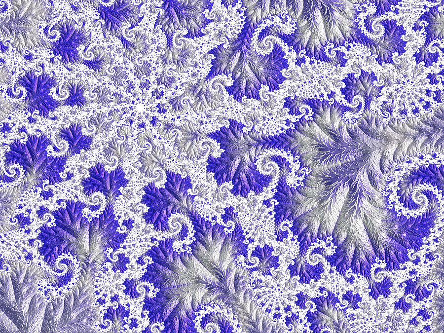 Fractal Snow Digital Art by Susan Maxwell Schmidt