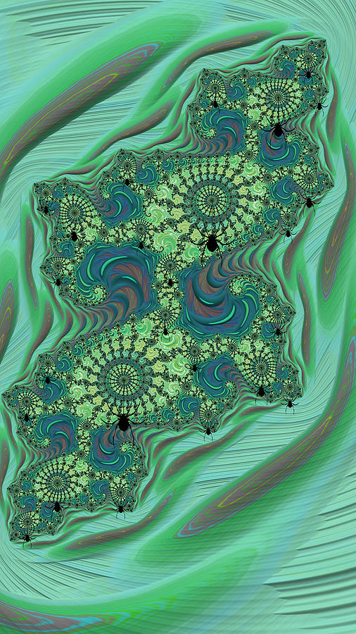 Fractal Spider Nebula Digital Art by Shelli Fitzpatrick