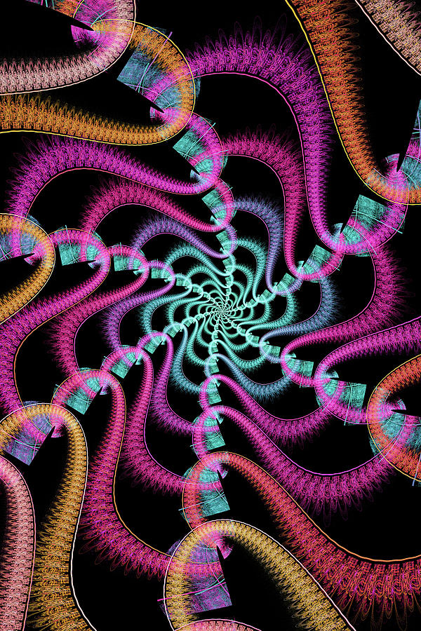 Fractal Spiral Labyrinth 01 Digital Art by Matthias Hauser