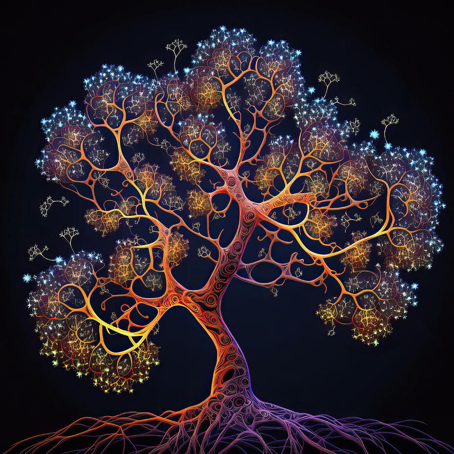 Fractal Tree 53 Digital Art by Matthias Hauser