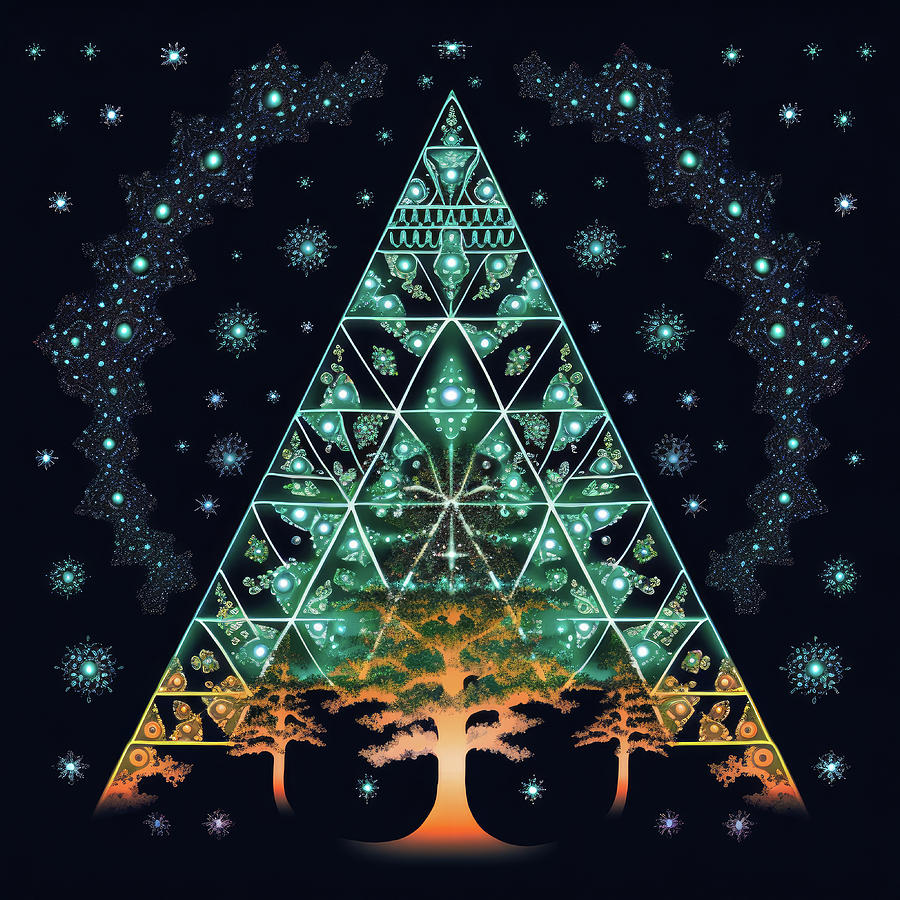 Fractal Tree 83 Sierpinski Triangle Digital Art by Matthias Hauser