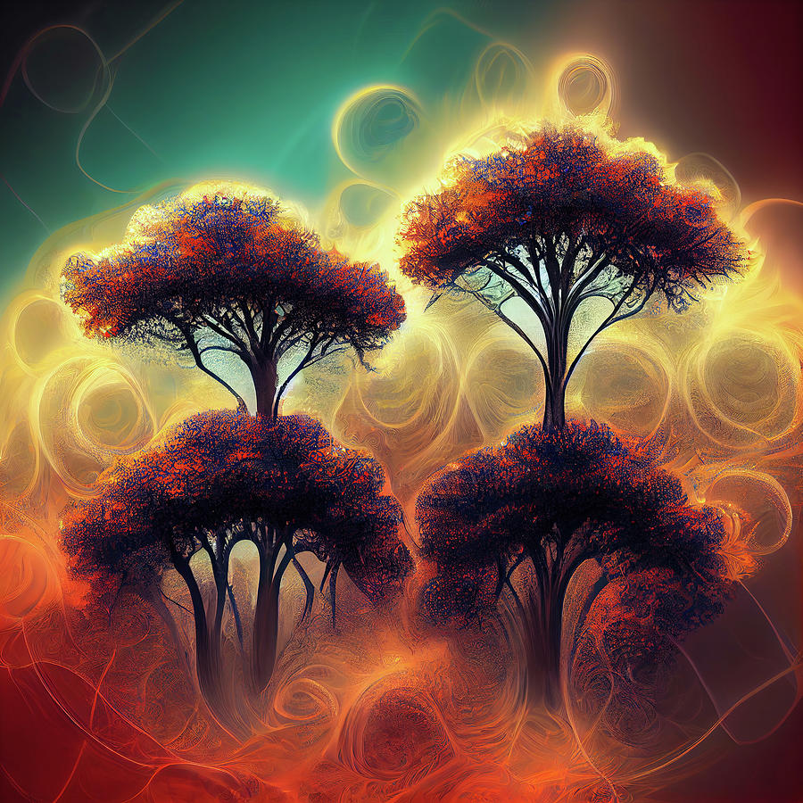 Fractal Trees 21 Digital Art by Matthias Hauser