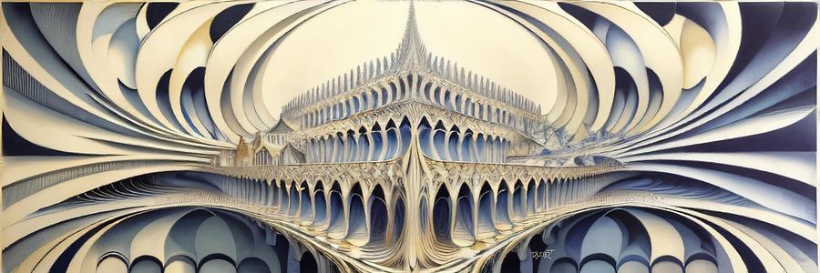 Fractal World Eight Architecture  Digital Art by David Luebbert
