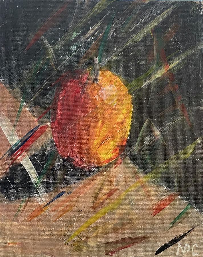 Fractured Apple Painting by Naomi Cooper